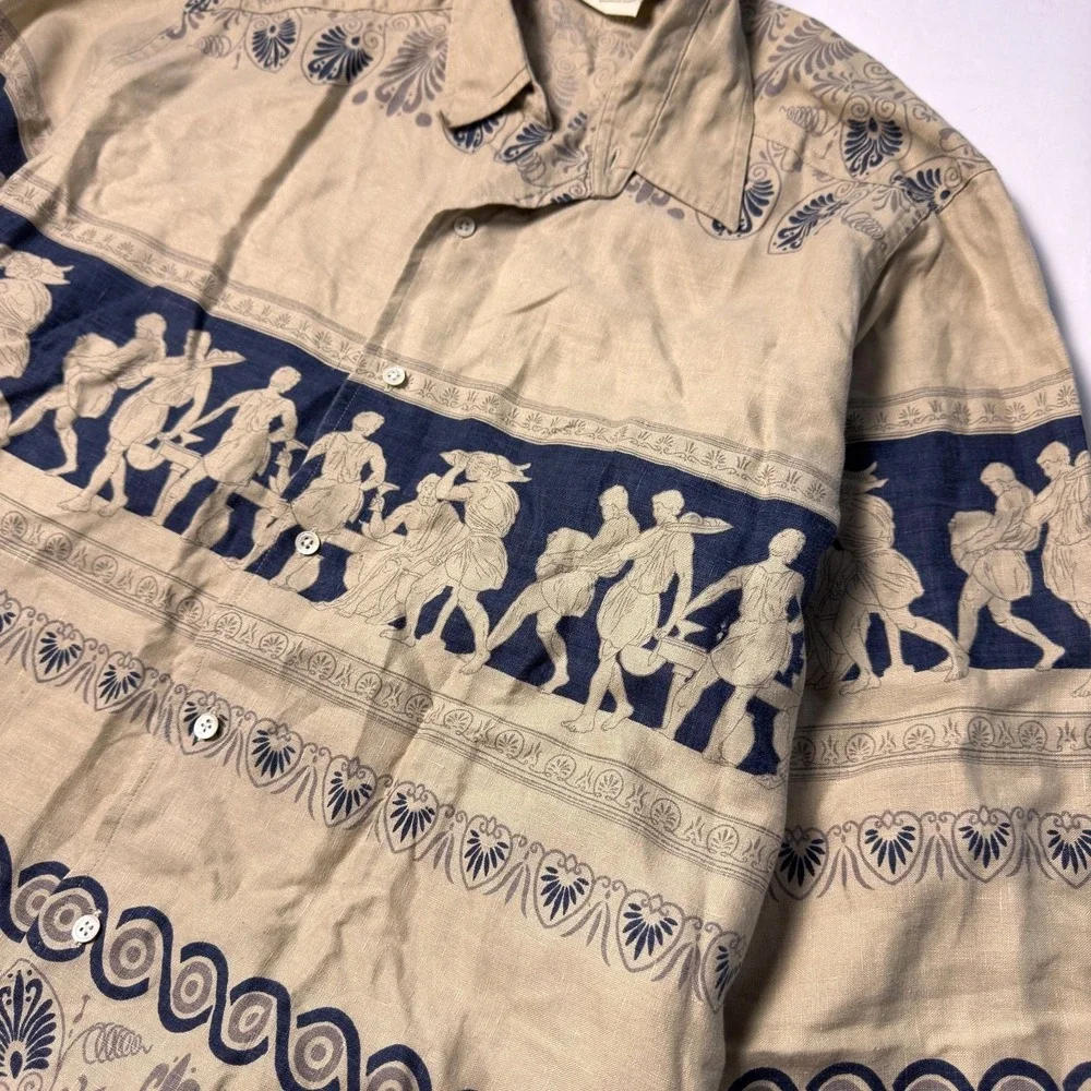 Vintage‎ Banana Republic Safari Shirt Mens Size S Mill Valley Catalog 80s Linen